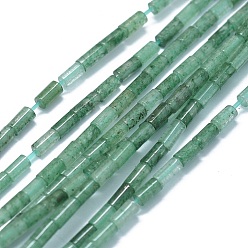 Aventurine Verte Naturelles aventurine verte brins de perles, colonne, 4~5x2~2.5mm, Trou: 0.6~0.8mm, Environ 90~102 pcs/chapelet, 15.3~15.7 pouce (39~40 cm)