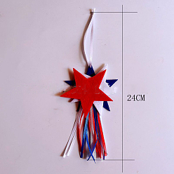 Colorful Non Woven Fabric Tassel Pendants, Star, Colorful, 240mm
