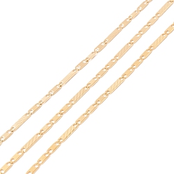 Золотой Ионное покрытие (ip) 304 цепи из нержавеющей стали, несварные, с катушкой, золотые, 6x2.5x0.5 мм и 10x2.5x0.5 мм, около 32.81 футов (10 м) / рулон