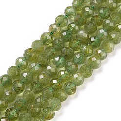 Apatite Natural Apatite Beads Strands, Faceted, Round, 4mm, Hole: 0.7mm, about 93~94pcs/strand, 15.35~15.55 inch(39~39.5cm)