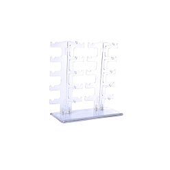 Clear Transparent Plastic Displays for Eyeglasses, for Desktop, Home Decorative, Women, Man, Clear, 29.5x13x1.3cm
