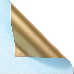 Светло-Голубой 20 листы водонепроницаемой подарочной упаковочной бумаги, квадратный, сложенный букет цветов украшение оберточной бумаги, Небесно-голубой, 560x550 мм