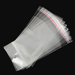 Прозрачный OPP мешки целлофана, прямоугольные, прозрачные, 12x5.5 см, отверстие: 8 мм, односторонняя толщина: 0.035 мм, внутренняя мера: 7x5.5 см