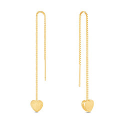 Золотой Серьги-гвоздики shegrace 925 из стерлингового серебра, серьга, золотые, сердце, 85 мм