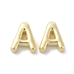 Letter A Abalorios de aleación, larga duración plateado, sin plomo y cadmio, carta, letter.a, 14x12x4.5 mm, agujero: 2 mm