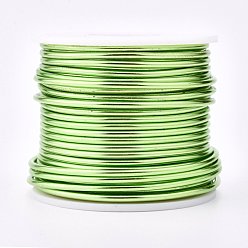 Yellow Green Round Aluminum Wire, Yellow Green, 10 Gauge, 2.5mm, about 80.38 Feet(24.5m)/roll