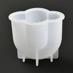 Blanco Fabricación de moldes de silicona de vela de bricolaje, para resina uv, fabricación de joyas de resina epoxi, blanco, 7.6x5.2x6.6 cm, diámetro interior: 4.5x6.5 cm