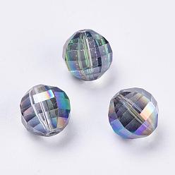 Colorful Imitation Austrian Crystal Beads, Grade AAA, Faceted, Round, Colorful, 10mm, Hole: 0.9~1mm
