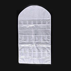 Белый Сумка для ювелирных изделий из нетканых материалов, настенные полки шкафы для хранения вещей, прозрачный ПВХ 32 сетки, белые, 82.5x46.5x0.4 см