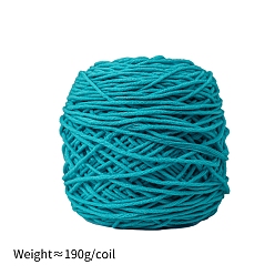 Dark Turquoise 190g 8-Ply Milk Cotton Yarn for Tufting Gun Rugs, Amigurumi Yarn, Crochet Yarn, for Sweater Hat Socks Baby Blankets, Dark Turquoise, 5mm