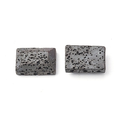 Lave Maillons multibrins en pierre de lave naturelle, rectangle, 18x12x6mm, Trou: 1.2mm