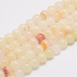 Other Jade Natural Jade Bead Strands, Round, 6mm, Hole: 1mm, about 63pcs/strand, 15.5 inch