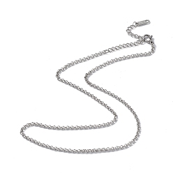 Color de Acero Inoxidable 304 collar de cadena rolo de acero inoxidable para hombres y mujeres, color acero inoxidable, 15.67 pulgada (39.8 cm)
