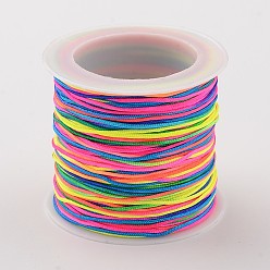 Colorful Nylon Thread Cord, DIY Material for Jewelry Making, Colorful, 0.8mm, about 38.27 yards(35m)/roll