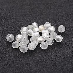 Clear Handmade Silver Foil Glass Beads, Round, Clear, 9.5~10.5mm, Hole: 1~2mm