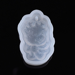 Dragon Moules en silicone pour pendentif zodiaque chinois, moules de résine, pour la résine UV, fabrication de bijoux en résine époxy, Dragon, 30x19x10.5 mm, dimensions intérieures: 27x17 mm