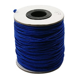 Синий Нейлоновая нить, ювелирные изделия шнур нейлона для пользовательских ювелирных изделий делает тканые, синие, 2 мм, около 50 ярдов / рулон (150 футов / рулон)