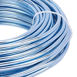 Light Steel Blue Round Aluminum Wire, for Jewelry Making, Light Steel Blue, 7 Gauge, 3.5mm, about 65.61 Feet(20m)/500g