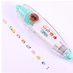 Aquamarine ABS Decoration Tape Pen, Cute Correction Tape, DIY Scrapbooking Stickers, Aquamarine, 11x2.7x2cm