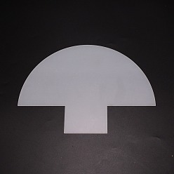 Clair Modèle de sac acrylique, en forme de champignon, clair, 28.5x20x0.28 cm