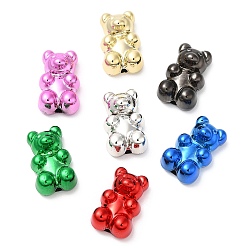 Mixed Color CCB Style Plating Beads, Bear, Mixed Color, 18x11x7mm, Hole: 1.8mm