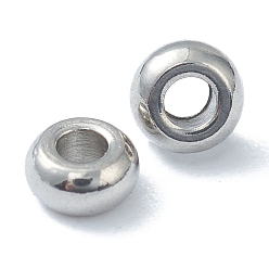 Stainless Steel Color 202 Stainless Steel Spacer Beads, Flat Round, Stainless Steel Color, 3x1.5mm, Hole: 1.2mm