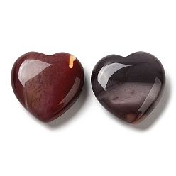 Mookaita Piedras curativas naturales de mookaita, corazón amor piedras, Piedras de palma de bolsillo para equilibrio de reiki., 30x30x11.5~12.5 mm