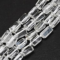 Cristal de cuarzo De perlas de cristal de cuarzo natural hebras, cristal de roca, pepitas, 6~12x6~7 mm, agujero: 0.8 mm, sobre 26~35 unidades / cadena, 15.55''~16.14'' (39.5~41 cm)