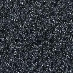 (RR152) Transparent Gray Perles rocailles miyuki rondes, perles de rocaille japonais, (rr 152) gris transparent, 15/0, 1.5mm, trou: 0.7 mm, environ 27777 pcs / 50 g