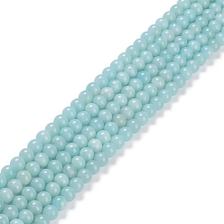 Amazonite Grade A Natural Amazonite Beads Strands, Round, 8~8.5mm, Hole: 1mm, about 45~47pcs/strand, 15.16~15.35 (38.5~39cm)