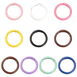 (52) Непрозрачная лаванда 10пружинные кольца из сплава, окрашенные распылением, круглые кольца, разноцветные, 41x5 мм, внутренний диаметр: 31.5 мм
