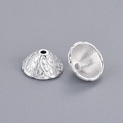 Plata Casquillas de estilo tibetano, cono, sin plomo y cadmio, plata, 11x5 mm, agujero: 1 mm
