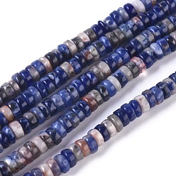 Sodalite Natural Sodalite Beads Strands, Column, 4.5~5x2~2.5mm, Hole: 0.6mm, about 171pcs/strand, 15.35 inch~15.55 inch(39~39.5cm)