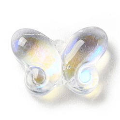 Clear AB Transparent Glass Beads, Butterfly, Clear AB, 10x14.5x4.5mm, Hole: 1mm