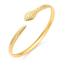 Oro 304 brazalete de serpiente de acero inoxidable, dorado, diámetro interior: 2-3/8 pulgada (6 cm)