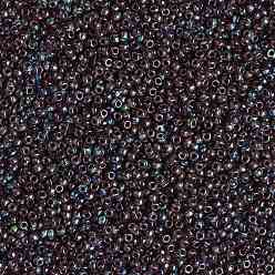 (RR4504) Прозрачный Рубиновый Пикассо Миюки круглые бусины рокайль, японский бисер, 8/0, (rr 4504) прозрачный рубиновый пикассо, 8/0, 3 мм, отверстие : 1 мм, Около 2111~2277 шт / 50 г