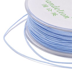 Light Sky Blue Nylon Trim Cord, for Chinese Knot Kumihimo String, Light Sky Blue, 0.5mm, about 40m/roll