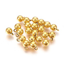 Antique Golden Tibetan Style Alloy Charms, Round, Cadmium Free & Lead Free, Antique Golden, 8.5x6mm, Hole:1.5mm