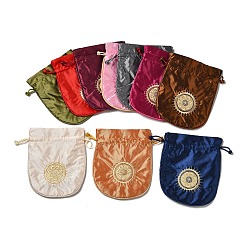 Couleur Mélangete Pochette en satin, bijoux cadeau sacs, couleur mixte, 15x12.5x0.2 cm