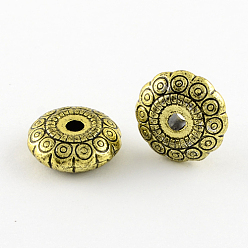 Antique Golden Plated Vintage Acrylic Beads, Rondelle, Antique Golden Plated, 19x7.5mm, Hole: 3.5mm, about 305pcs/500g