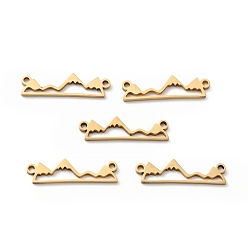 Golden 304 Stainless Steel Links Connectors, Mountain, Golden, 5.5x20x1mm, Hole: 1mm