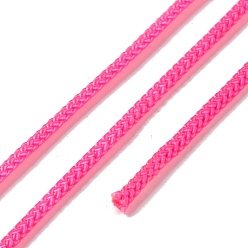 Темно-Розовый Плетеные нити нейлона, окрашенные, завязывая шнур, для китайского вязания, ремесла и изготовление ювелирных изделий, темно-розовыми, 1 мм, около 21.87 ярдов (20 м) / рулон