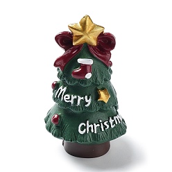 Árbol de Navidad Adorno de escultura de resina de animales navideños, para decoraciones de escritorio en el hogar, árbol de Navidad, 35x37x63 mm