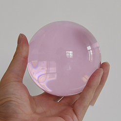 Pink Glass Display Decorations, Crystal Ball, Round, Pink, 30mm