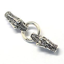 Античное Серебро Легкосплавные пружинные кольца, уплотнительные кольца, с мозг заканчивается, дракон, античное серебро, 6 датчик, 80 мм