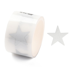 Star Iron on Reflect Light Stickers, for Clothes, Schoolbag Decorate, Star Pattern, 2.2x2.2cm, 35pcs/roll