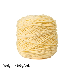 Navajo White 190g 8-Ply Milk Cotton Yarn for Tufting Gun Rugs, Amigurumi Yarn, Crochet Yarn, for Sweater Hat Socks Baby Blankets, Navajo White, 5mm