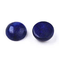 Lapislázuli Naturales lapis lazuli cabochons, media vuelta / cúpula, 8x3~4 mm