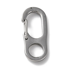 Stainless Steel Color 304 Stainless Steel Rock Climbing Carabiners, Spring Snap Hook Carabiners for Backpack Keychains Accessories, Stainless Steel Color, 27.5x12x5mm, Hole: 7mm