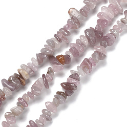 Rose Quartz Natural Rose Quartz Beads Strands, Chip, 5~15x5.5~6x2.5~4mm, Hole: 0.7mm, 30.31''~30.71''(77~78cm)
